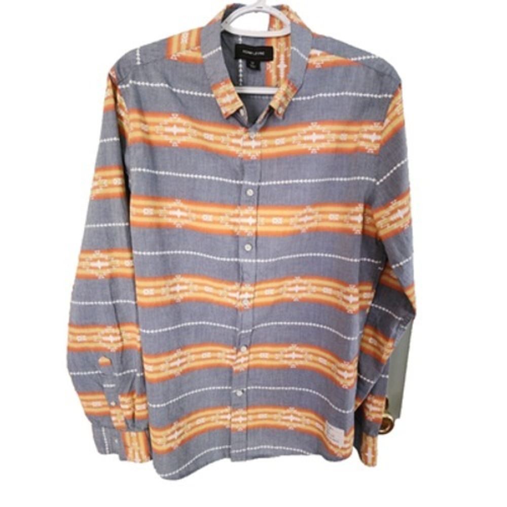 Adam Levine Southwestern‎ Pattern Long Sleeve Button Shirt Men's Medium